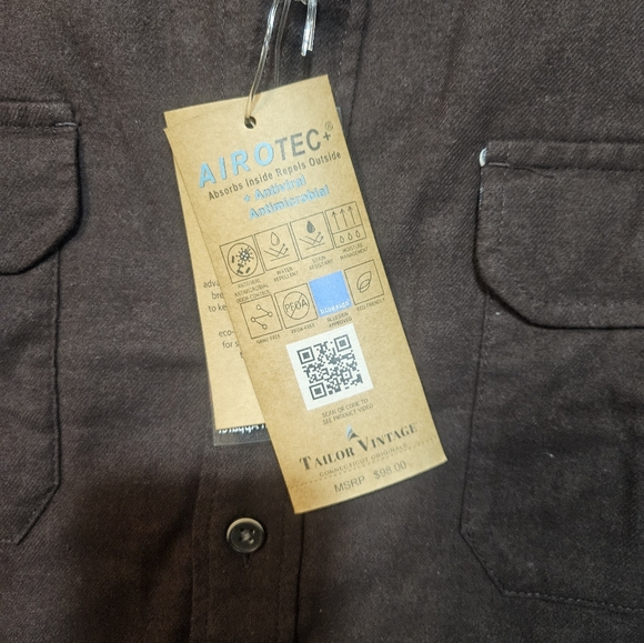 Tailor Vintage Luxe Performance Button Up Shirt Men’s XXL NWT - Picture 4 of 7